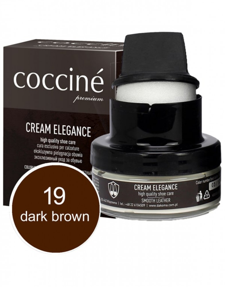 Tumepruun kreem käsnaga siledale nahale - Coccine Cream Elegance, 50 ml